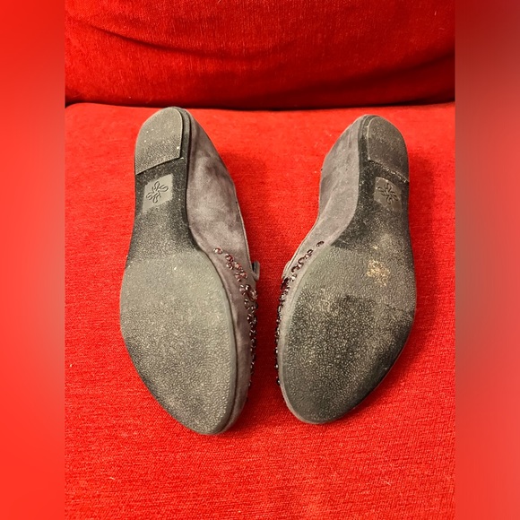 BLACK VERA WANG BALLET FLATS WITH RHINESTONES - Picture 2 of 5